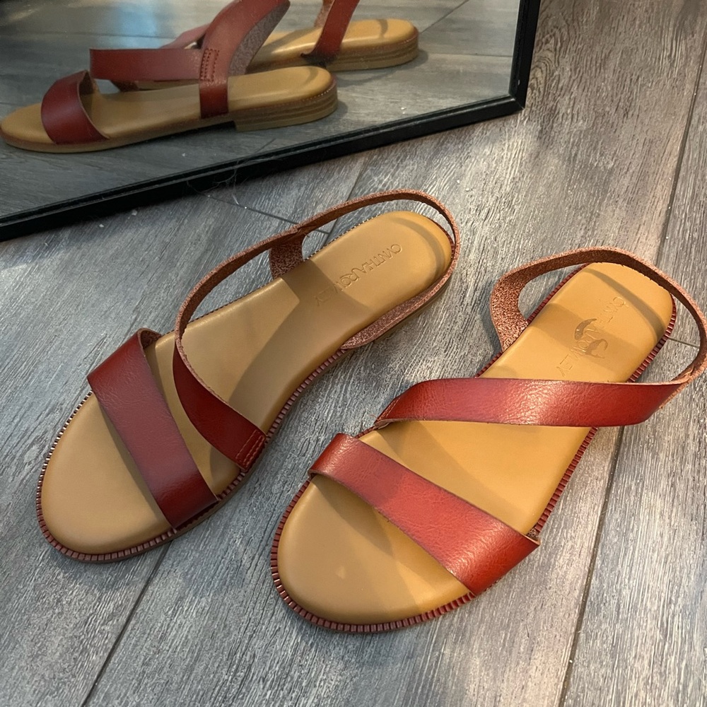 Brand new leather sandals, size 8.5, never worn